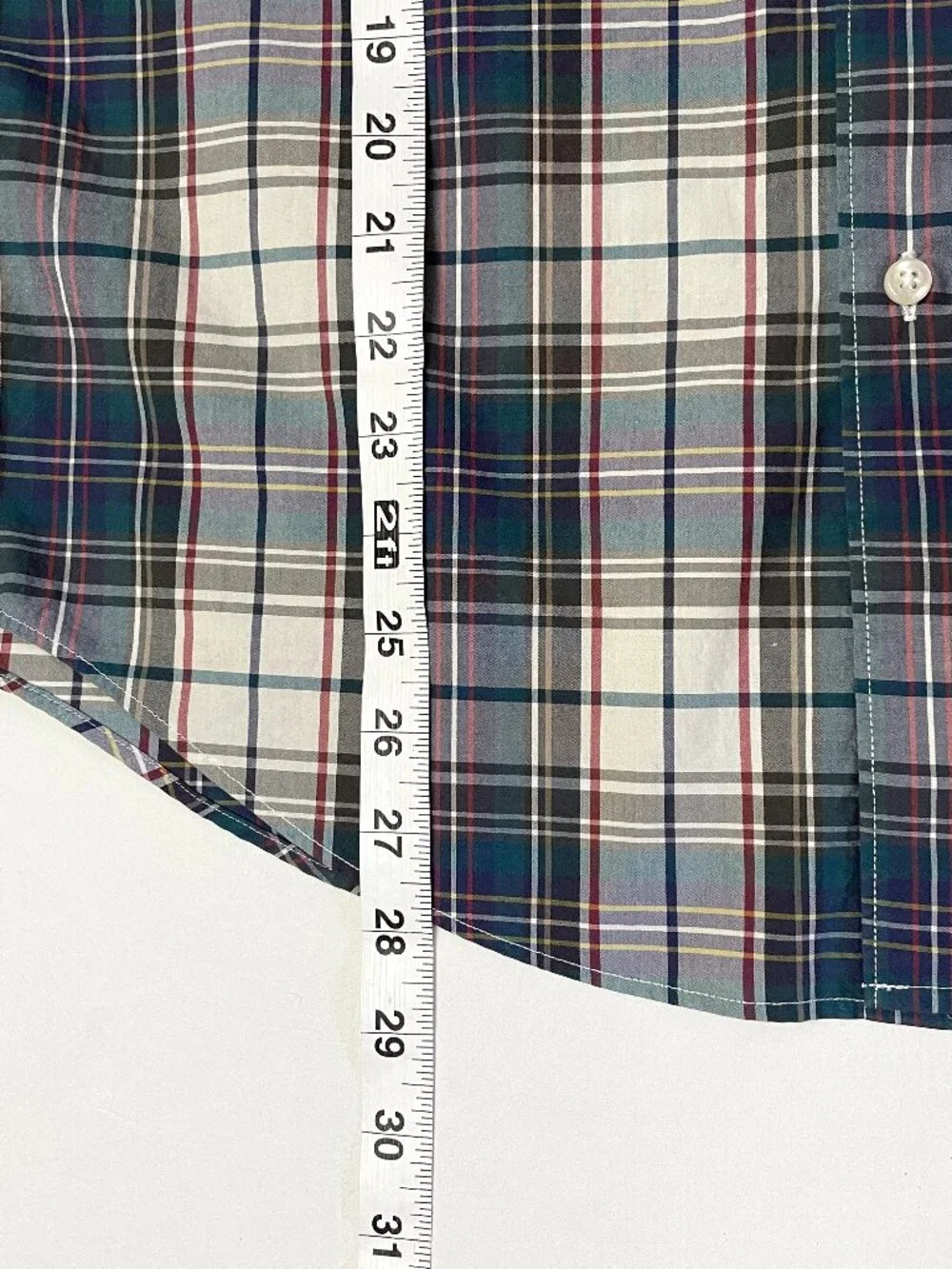J.Crew Shirt Men's Medium 100% Cotton Plaid Short Sleeve Button Down Classic